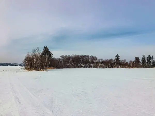 A Satisfying Hike Over Lake Ice to the Domino “Puzzle” Cache