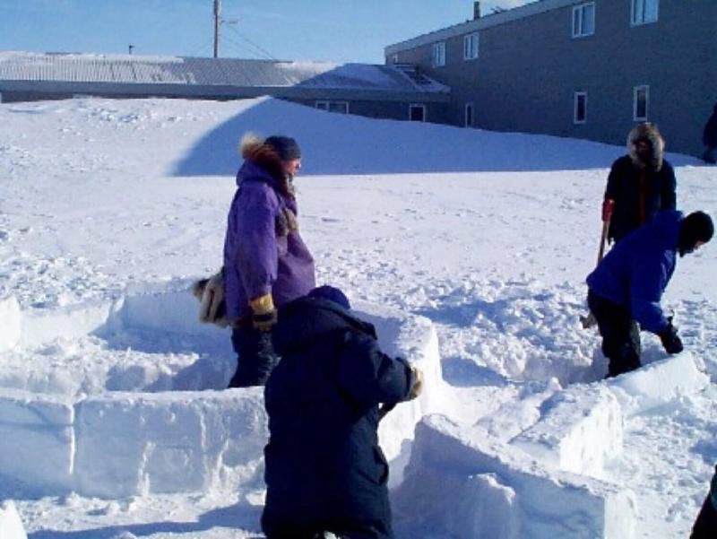 Doug S. (standing inside the igloo) was the brains of the outfit.