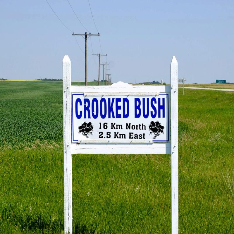The first sign you'll see just off Hwy 40 