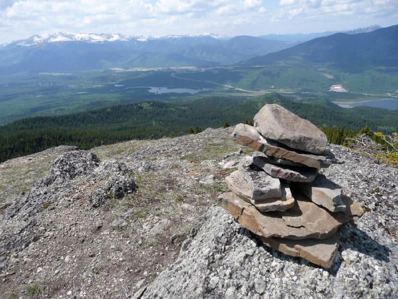 Grande Cache in the distance as seen from the summit of Mt. Louis