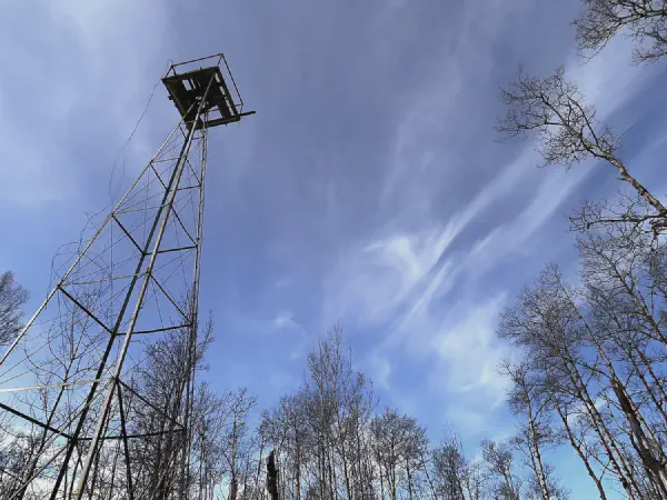 Ministik Mandy Lake to Waskahegan Fire Tower Geocaching Hike Via Trails and Lake Ice