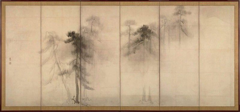 A group of panels with obvious negative space.