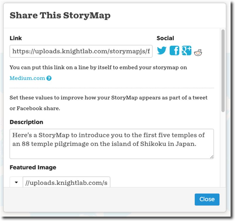 Share Dialog Box