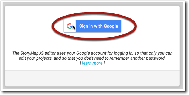 Sign in with your Google account by clicking the button