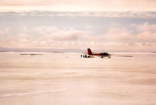 We landed (finally) on a frozen lake and people piled out of the plane. Okay, now what?