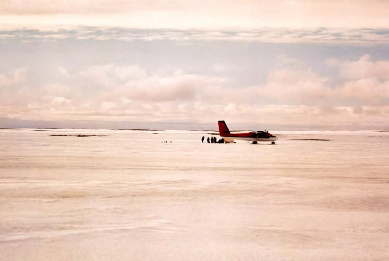 We landed (finally) on a frozen lake and people piled out of the plane. Okay, now what?