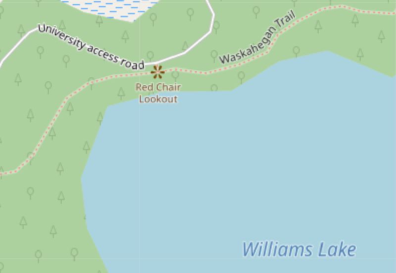 Red Chair Lookout on OpenStreetMap