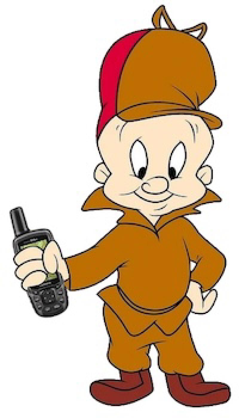 Elmer Fudd setting out to find wascawwy geocaches