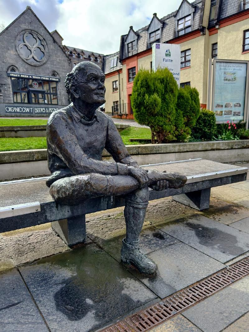 The sore feet statue at the official end of the West Highland Way (taken the day after I finished this time without the downpour of rain).