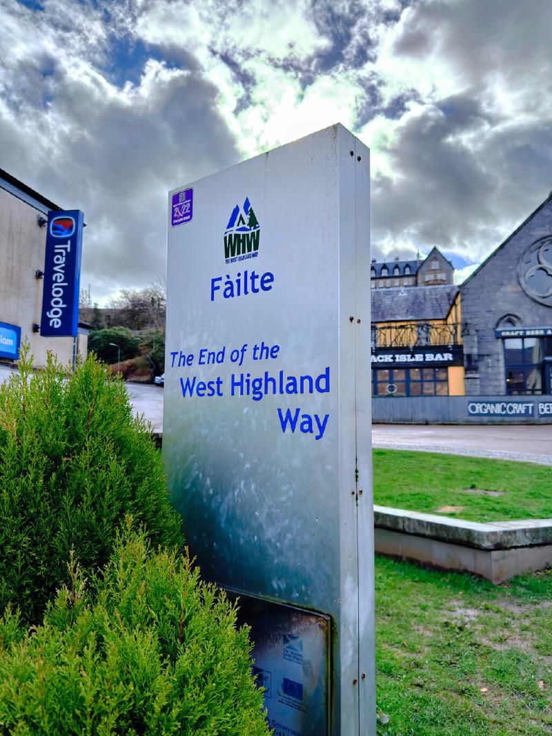 The official end of the West Highland Way - taken the day after finishing.